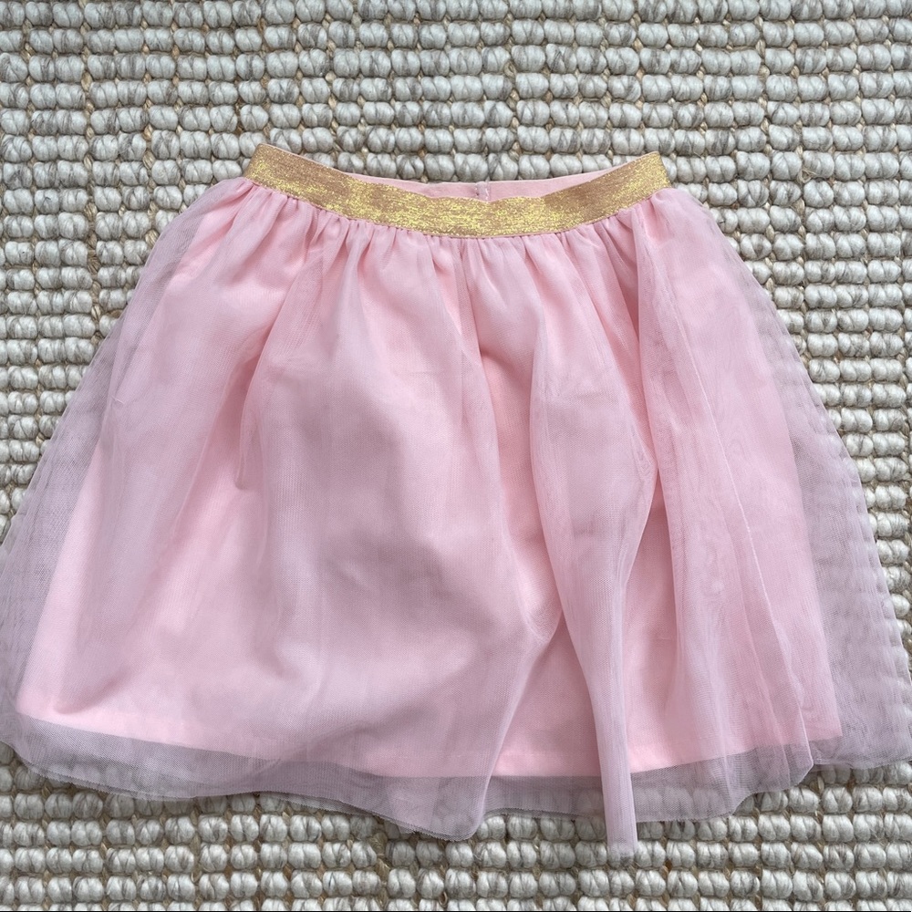 Pink skirt with gold waist band size 6 /6A